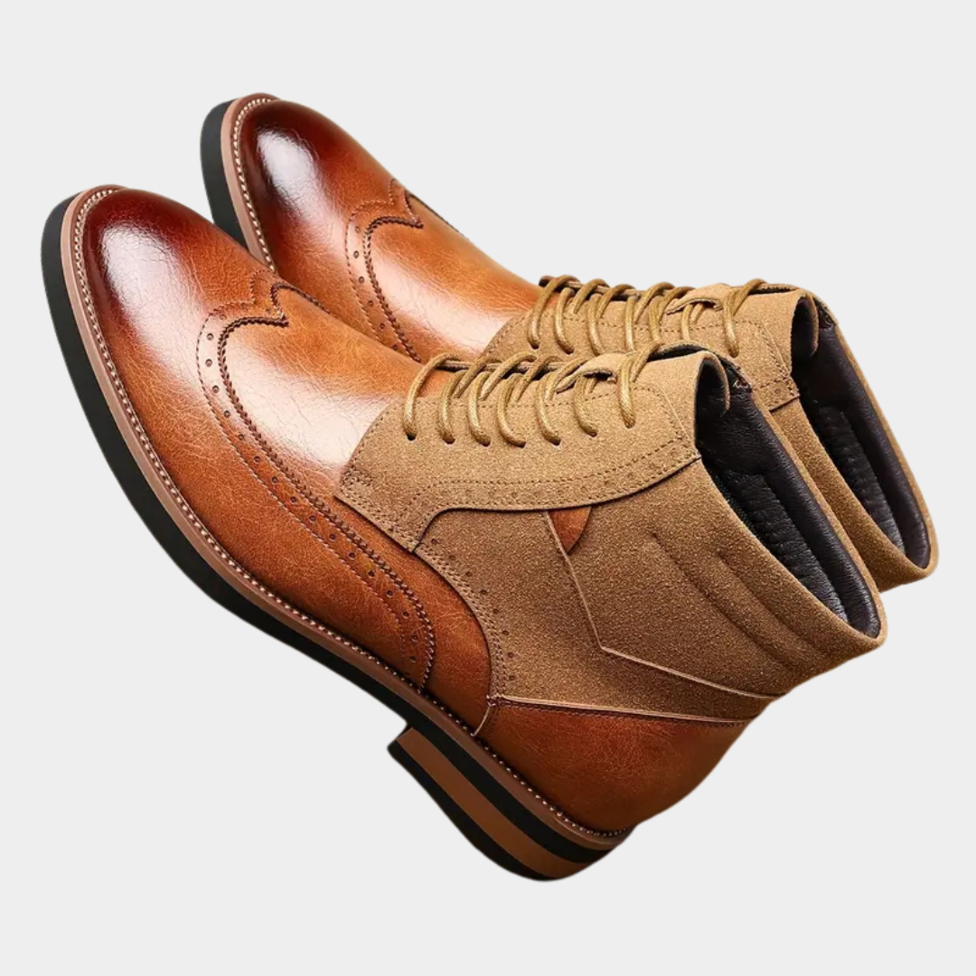 Rupert | Two-Tone Brogue Boots