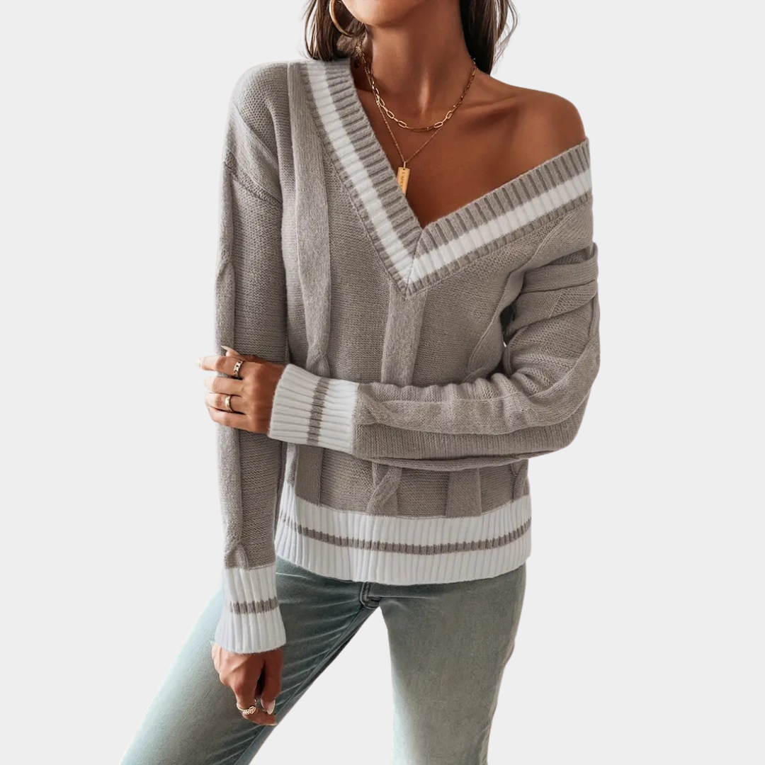 Amelie | V-Neck Knit Sweater