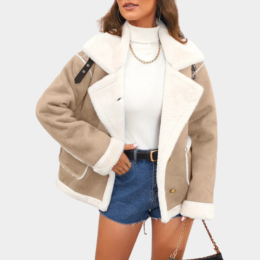 Evelyn | Suede Plush Jacket