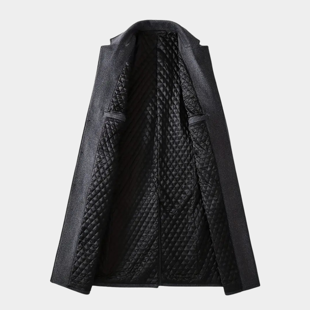 Alistair | Charcoal Long Overcoat