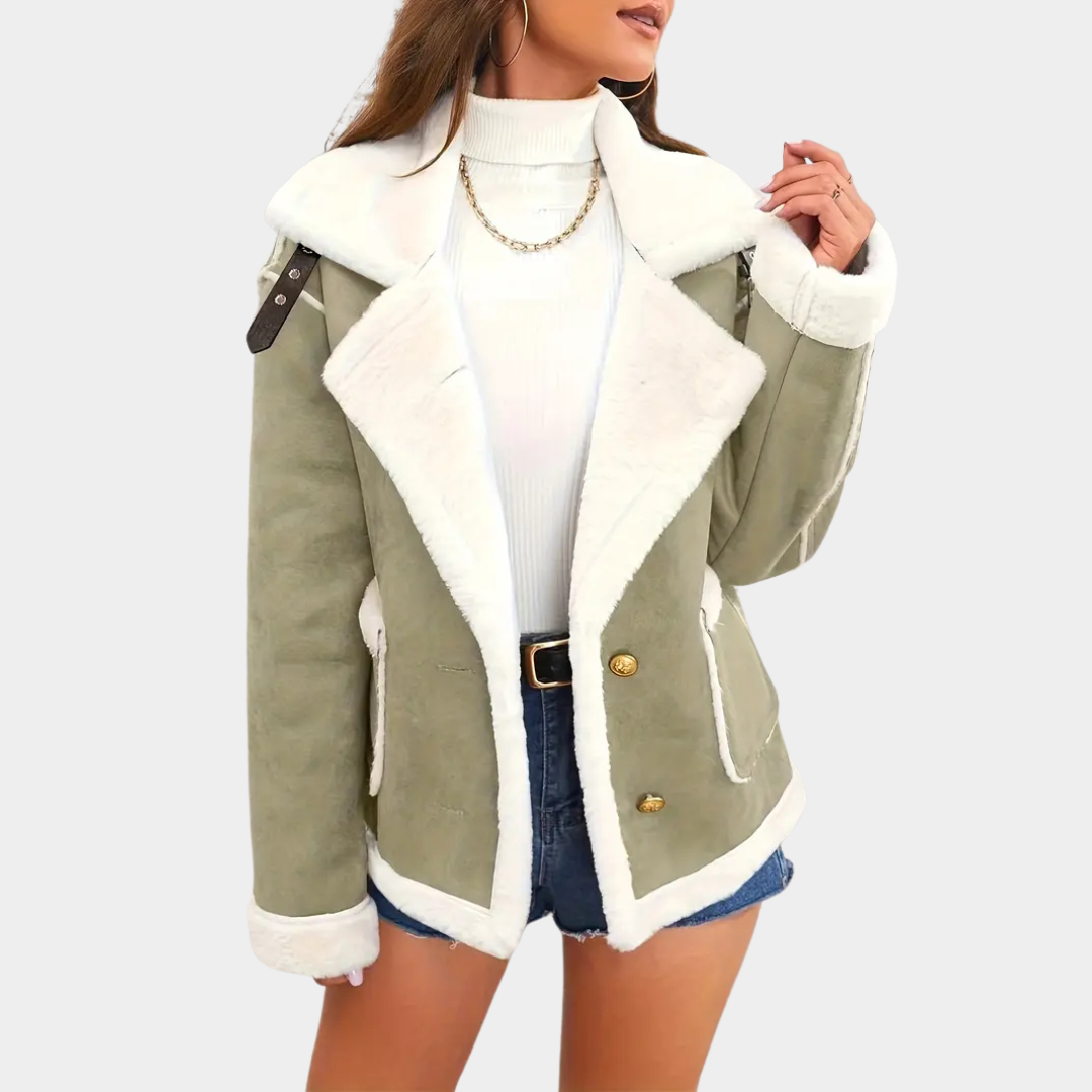 Evelyn | Suede Plush Jacket