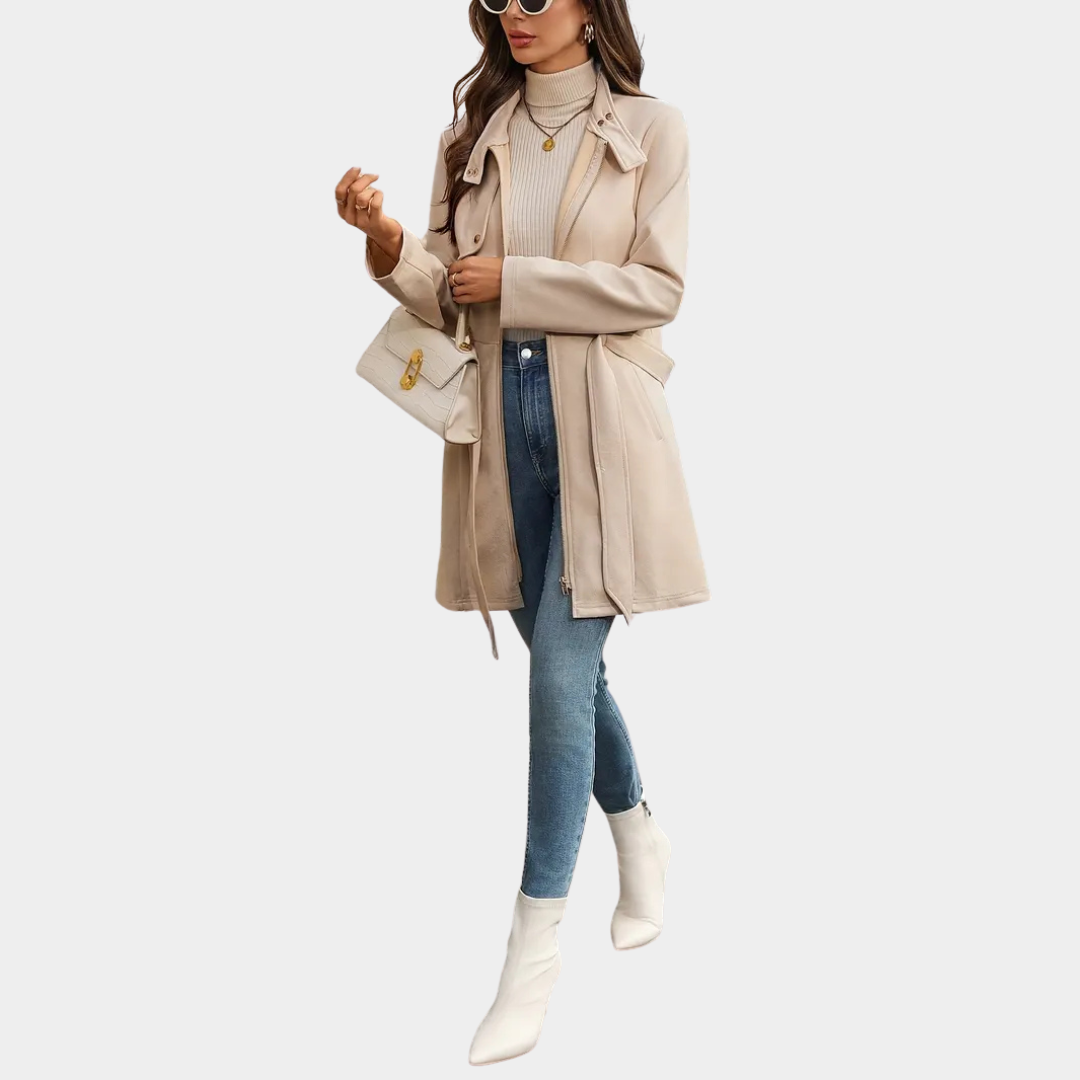 Clara | Zipped Trench Coat
