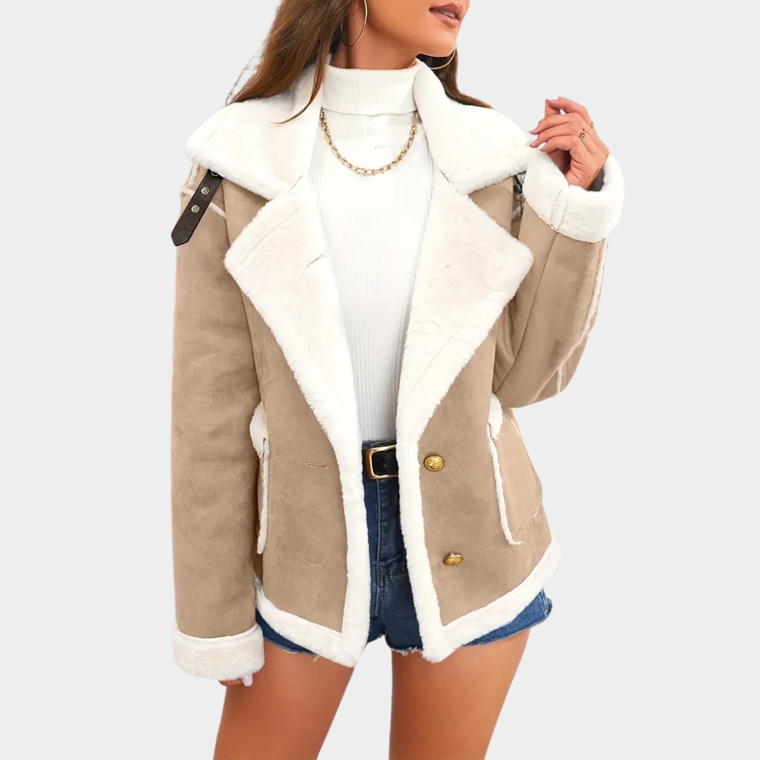 Evelyn | Suede Plush Jacket