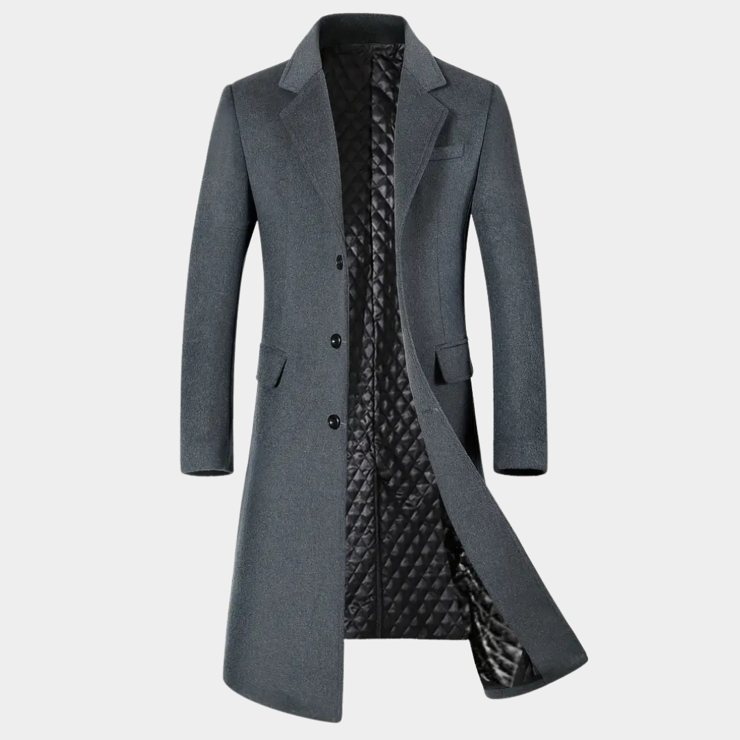 Alistair | Charcoal Long Overcoat