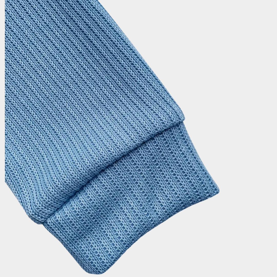 Hugh | Rib-Knit Zip Sweater