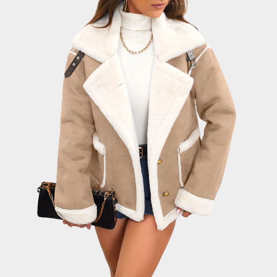 Evelyn | Suede Plush Jacket