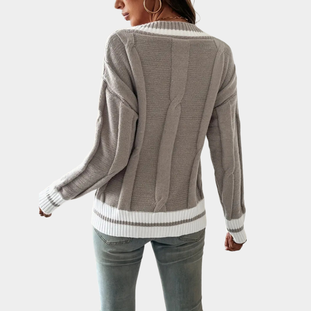 Amelie | V-Neck Knit Sweater