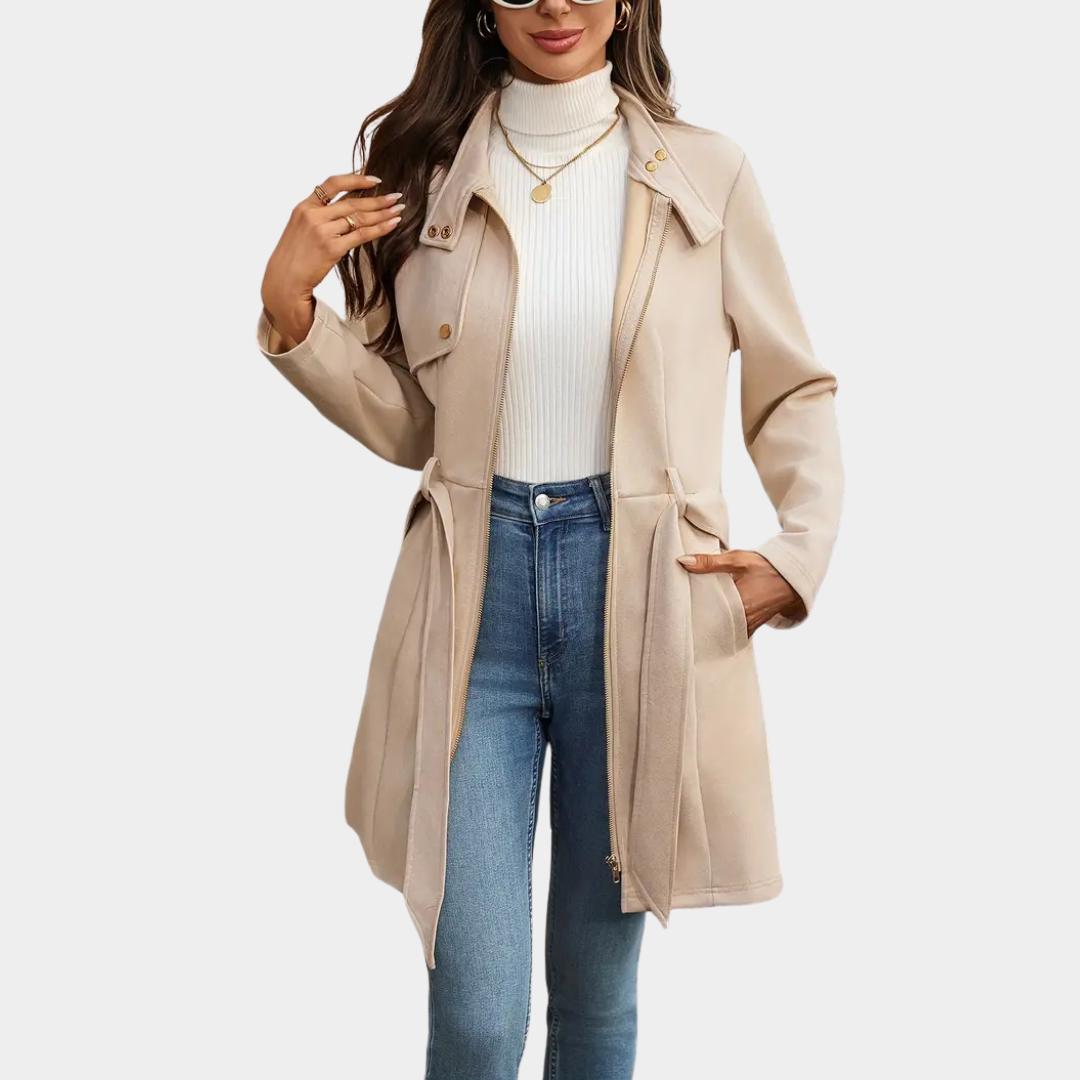 Clara | Zipped Trench Coat