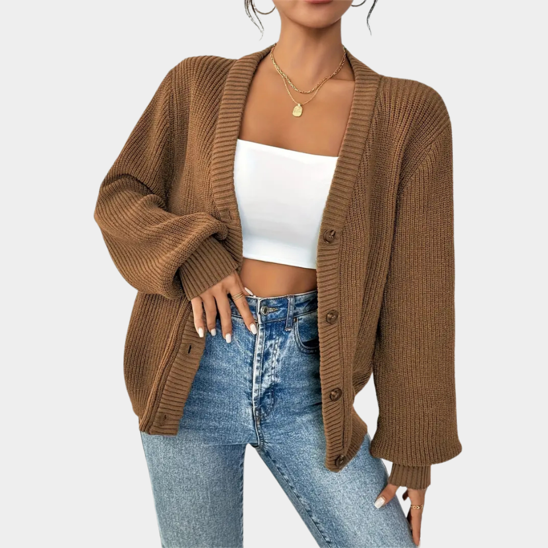 Celine | Relaxed Ribbed Cardigan
