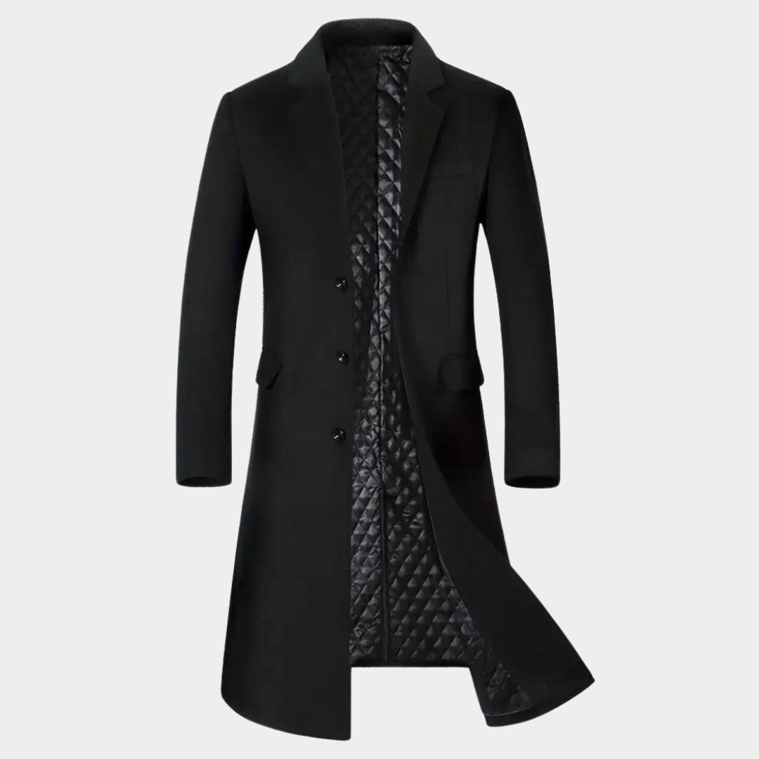 Alistair | Charcoal Long Overcoat