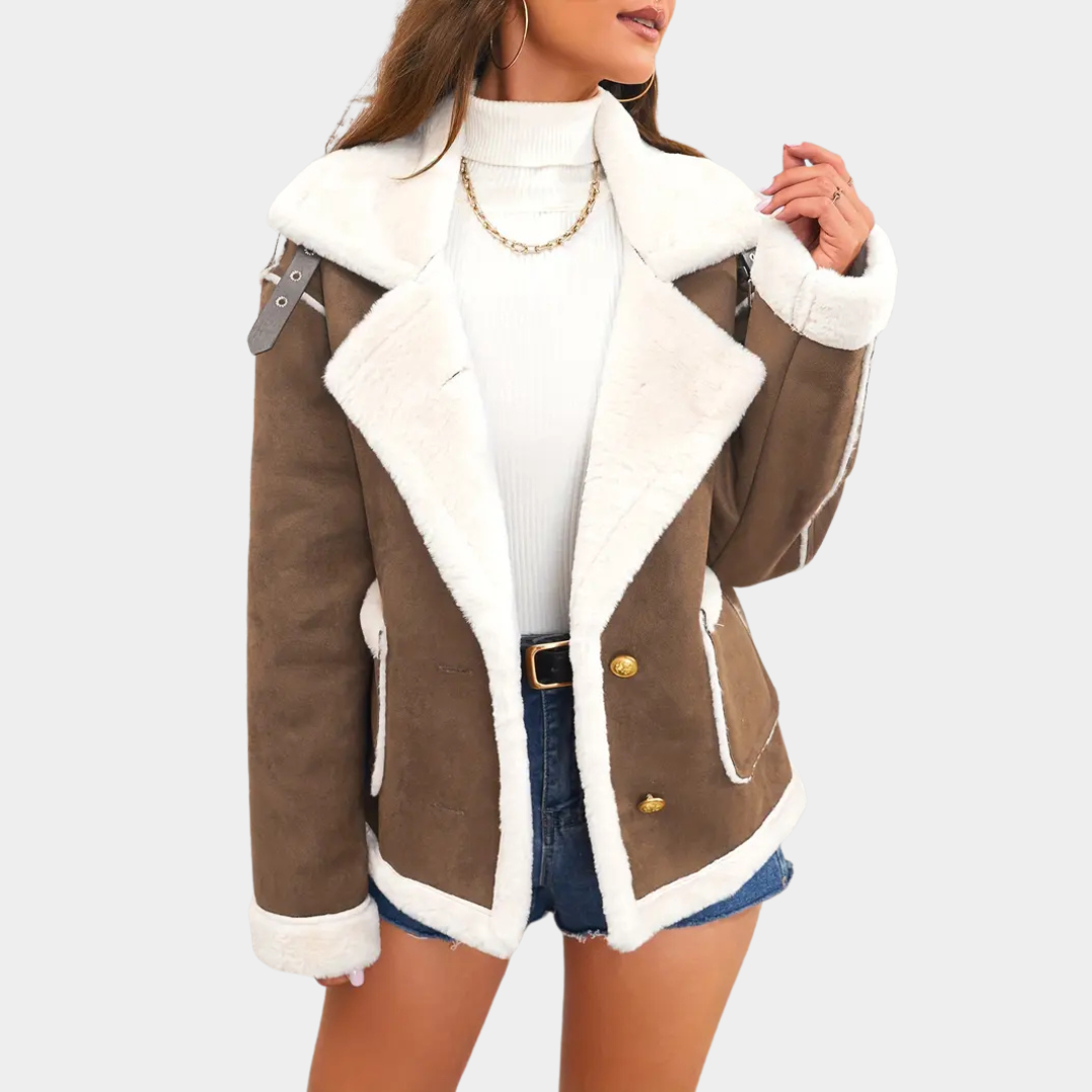 Evelyn | Suede Plush Jacket
