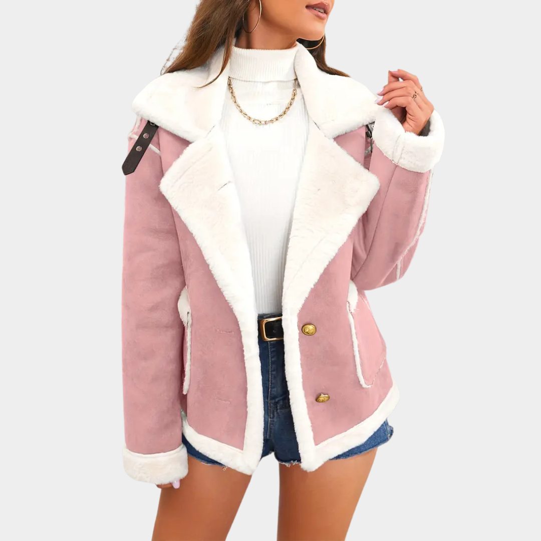 Evelyn | Suede Plush Jacket