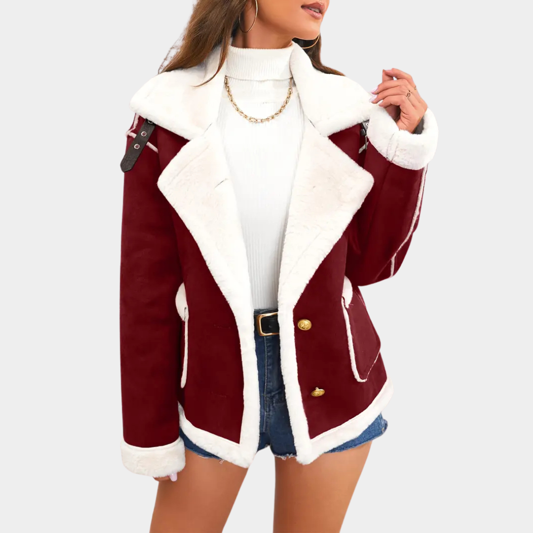 Evelyn | Suede Plush Jacket